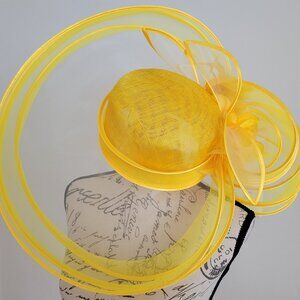 Paris Hand-Made Elegant Large Brim Ruffle Organza Hat